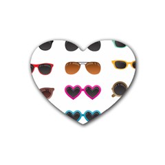 Eyeglasses Rubber Coaster (heart)  by HermanTelo