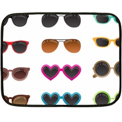 Eyeglasses Double Sided Fleece Blanket (mini) 