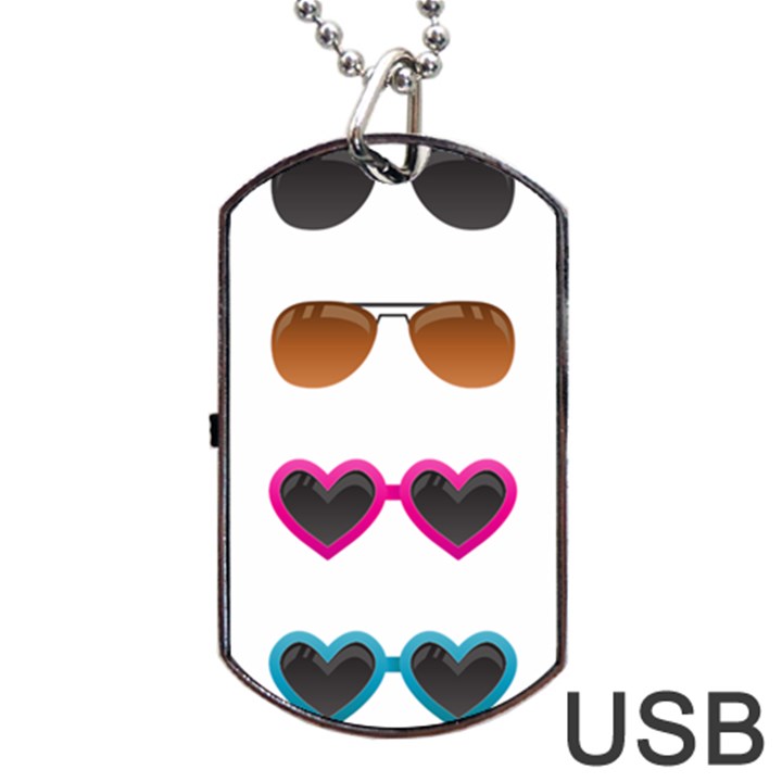 Eyeglasses Dog Tag USB Flash (Two Sides)