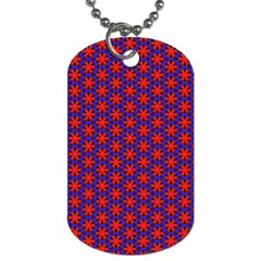 Blue Pattern Texture Dog Tag (one Side)