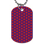 Blue Pattern Texture Dog Tag (One Side) Front