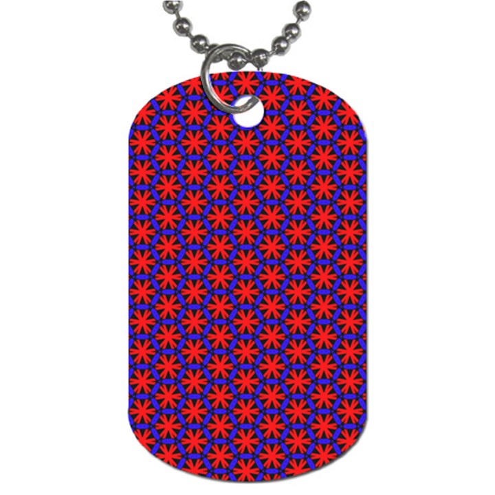 Blue Pattern Texture Dog Tag (One Side)