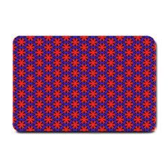 Blue Pattern Texture Small Doormat  by HermanTelo