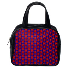 Blue Pattern Texture Classic Handbag (one Side)