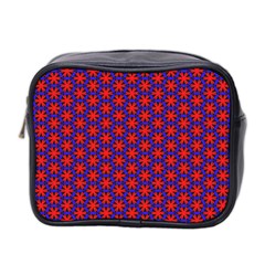 Blue Pattern Texture Mini Toiletries Bag (two Sides)