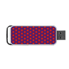 Blue Pattern Texture Portable Usb Flash (one Side)