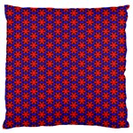 Blue Pattern Texture Large Flano Cushion Case (One Side) Front