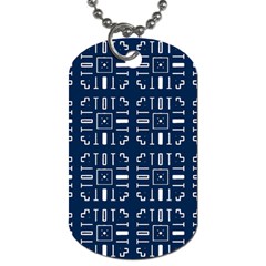 Background Blue Dog Tag (one Side)