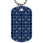 Background Blue Dog Tag (One Side) Front