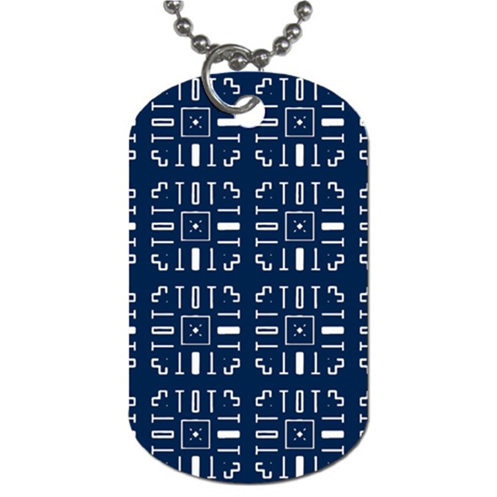 Background Blue Dog Tag (One Side)