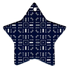 Background Blue Star Ornament (two Sides) by HermanTelo