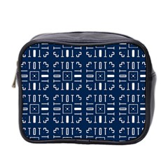 Background Blue Mini Toiletries Bag (two Sides)