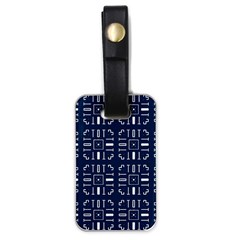 Background Blue Luggage Tag (one Side)