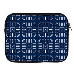 Background Blue Apple Ipad 2/3/4 Zipper Cases