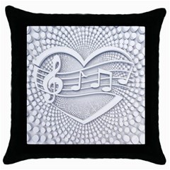 Circle Music Throw Pillow Case (black) by HermanTelo