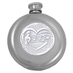 Circle Music Round Hip Flask (5 Oz) by HermanTelo