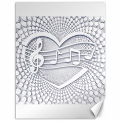 Circle Music Canvas 12  X 16  by HermanTelo