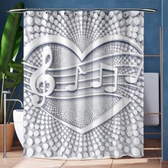 Circle Music Shower Curtain 60  X 72  (medium) 