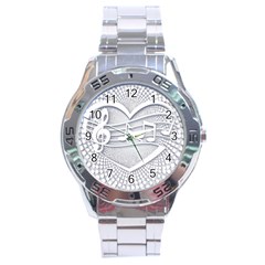 Circle Music Stainless Steel Analogue Watch