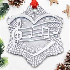 Circle Music Snowflake Ornament (two Sides)