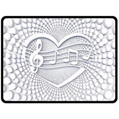 Circle Music Double Sided Fleece Blanket (large) 