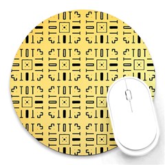 Background Yellow Round Mousepads by HermanTelo