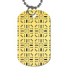 Background Yellow Dog Tag (two Sides)