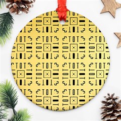 Background Yellow Round Ornament (two Sides) by HermanTelo