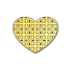 Background Yellow Rubber Coaster (heart) 