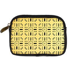 Background Yellow Digital Camera Leather Case