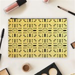 Background Yellow Cosmetic Bag (Large) Front