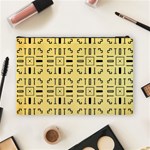 Background Yellow Cosmetic Bag (Large) Back