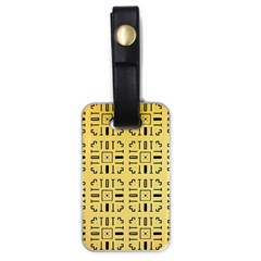 Background Yellow Luggage Tag (one Side)