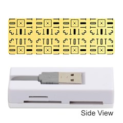 Background Yellow Memory Card Reader (stick)