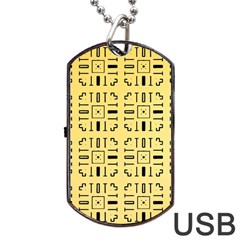 Background Yellow Dog Tag Usb Flash (one Side) by HermanTelo