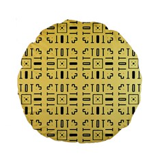 Background Yellow Standard 15  Premium Round Cushions