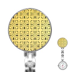 Background Yellow Stainless Steel Nurses Watch