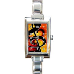 Clef Music Lines Notenblatt Rectangle Italian Charm Watch by HermanTelo