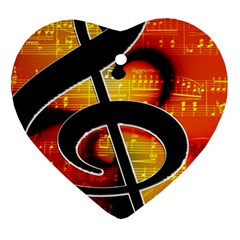 Clef Music Lines Notenblatt Ornament (heart) by HermanTelo