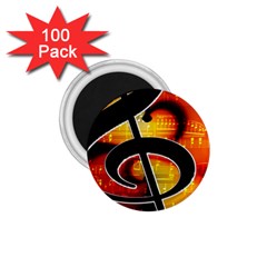 Clef Music Lines Notenblatt 1 75  Magnets (100 Pack)  by HermanTelo