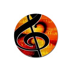 Clef Music Lines Notenblatt Magnet 3  (round) by HermanTelo