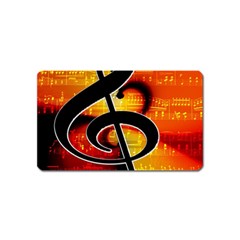 Clef Music Lines Notenblatt Magnet (name Card)