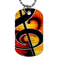 Clef Music Lines Notenblatt Dog Tag (one Side)