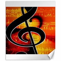 Clef Music Lines Notenblatt Canvas 8  X 10 