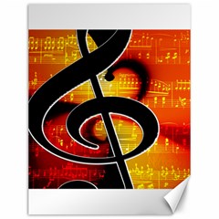 Clef Music Lines Notenblatt Canvas 12  X 16  by HermanTelo