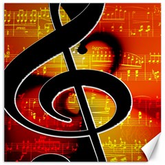 Clef Music Lines Notenblatt Canvas 16  X 16  by HermanTelo