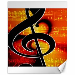 Clef Music Lines Notenblatt Canvas 16  X 20  by HermanTelo