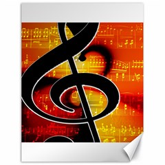 Clef Music Lines Notenblatt Canvas 18  X 24  by HermanTelo