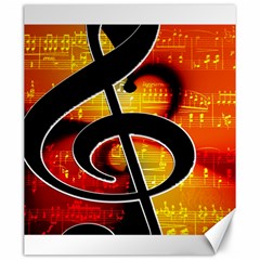 Clef Music Lines Notenblatt Canvas 20  X 24 