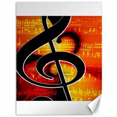 Clef Music Lines Notenblatt Canvas 36  X 48  by HermanTelo